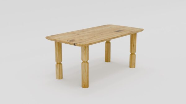 Stół dębowy na toczonych drewnianych nogach | Stół 17A - obrazek 6