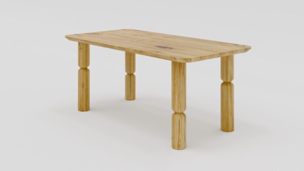 Stół dębowy na toczonych drewnianych nogach | Stół 17A - obrazek 7