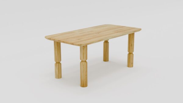 Stół dębowy na toczonych drewnianych nogach | Stół 17A - obrazek 4