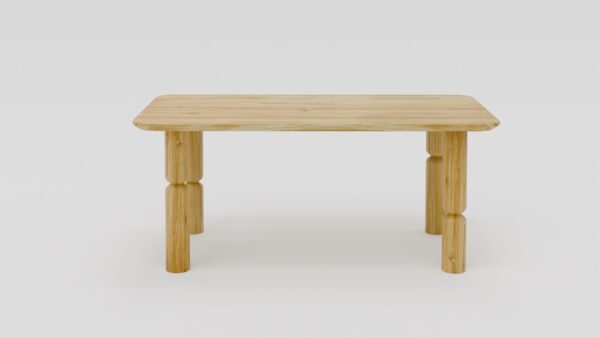 Stół dębowy na toczonych drewnianych nogach | Stół 17A - obrazek 3