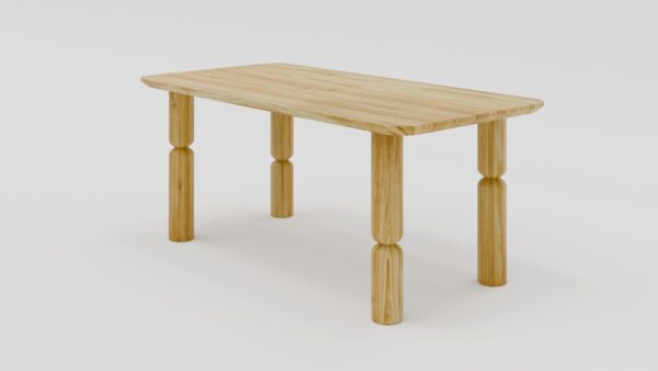 Stół dębowy na toczonych drewnianych nogach | Stół 17A - obrazek 2