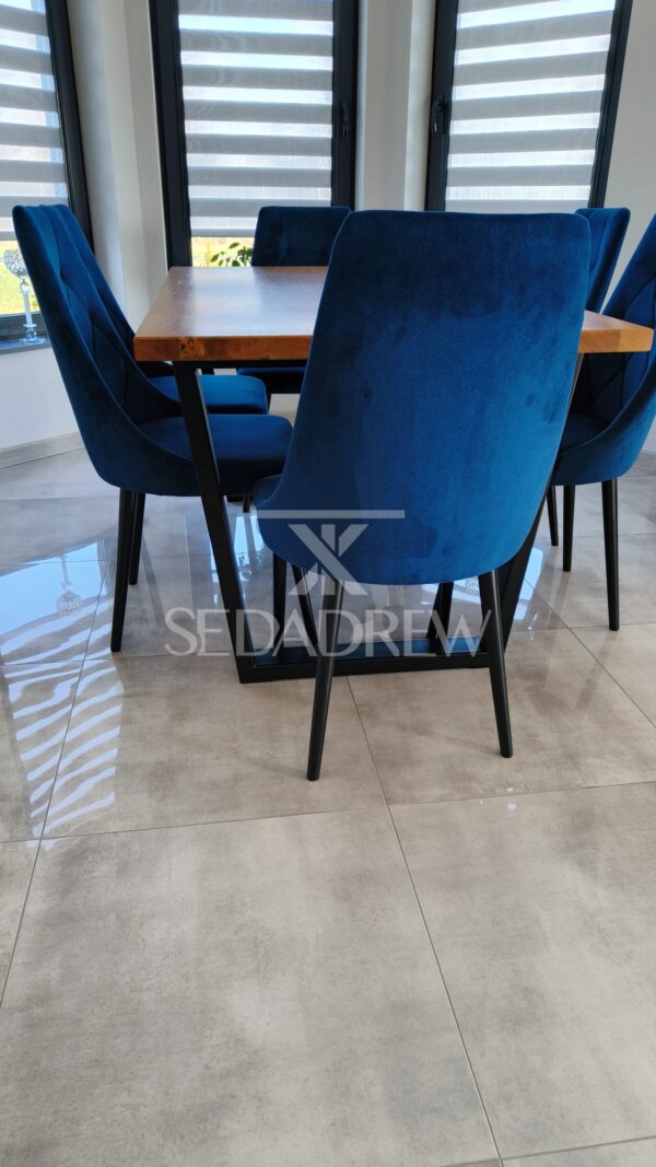 Nowoczesny stół z litego drewna dębowego z metalowymi nogami | Stół 2A - obrazek 7