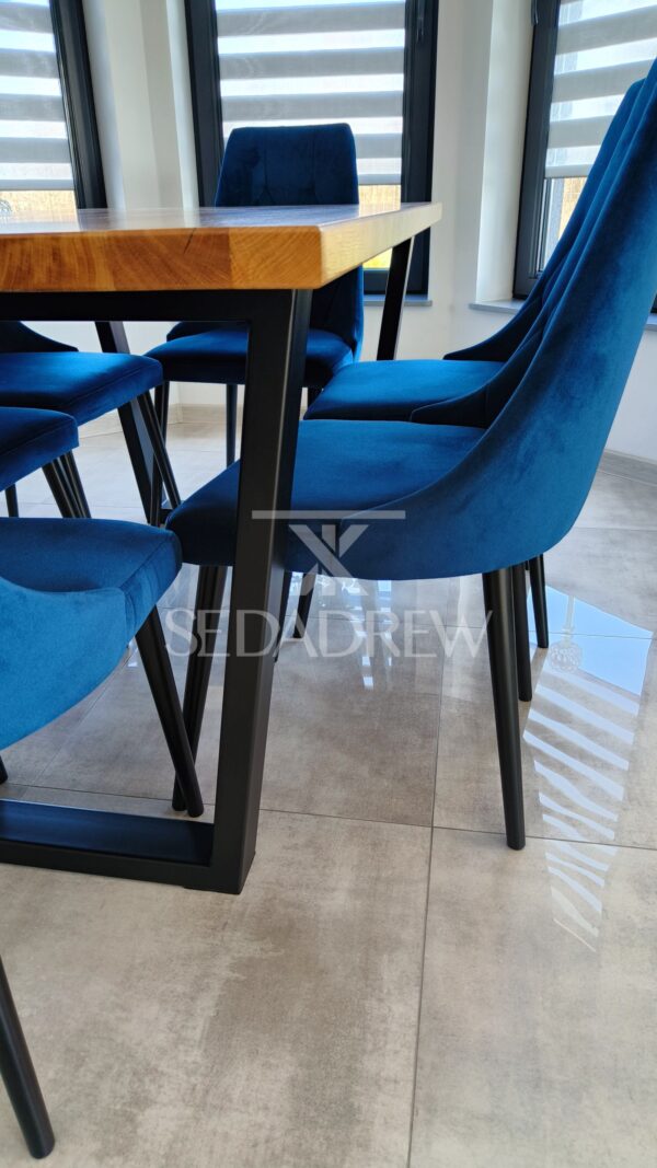 Nowoczesny stół z litego drewna dębowego z metalowymi nogami | Stół 2A - obrazek 8