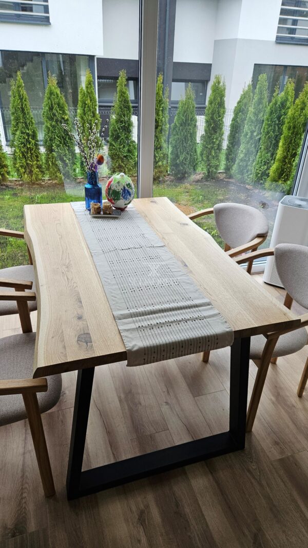 Industrialny stół dębowy na stalowych nogach | Stół 2B - obrazek 7