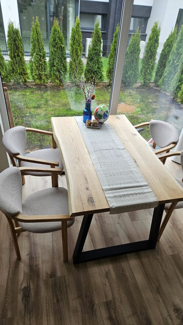 Industrialny stół dębowy na stalowych nogach | Stół 2B - obrazek 8