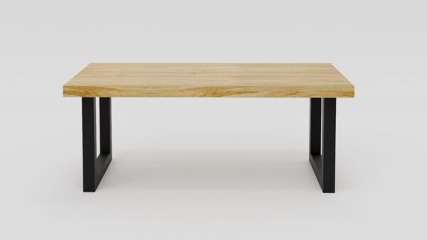 Nowoczesny masywny stół z nogami typu U i blatem z litego drewna dębowego | Stół 2C - obrazek 3