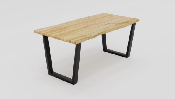 Nowoczesny stół z litego drewna dębowego z metalowymi nogami | Stół 2A - obrazek 2