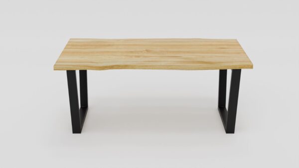 Nowoczesny stół z litego drewna dębowego z metalowymi nogami | Stół 2A - obrazek 3