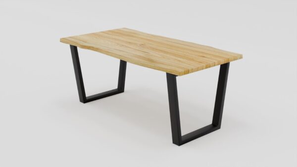 Nowoczesny stół z litego drewna dębowego z metalowymi nogami | Stół 2A - obrazek 4
