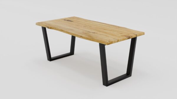 Nowoczesny stół z litego drewna dębowego z metalowymi nogami | Stół 2A - obrazek 5