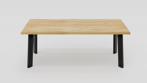 Stół klasyczny z nogami ze stali i dębowym blatem | Stół 1B - obrazek 3