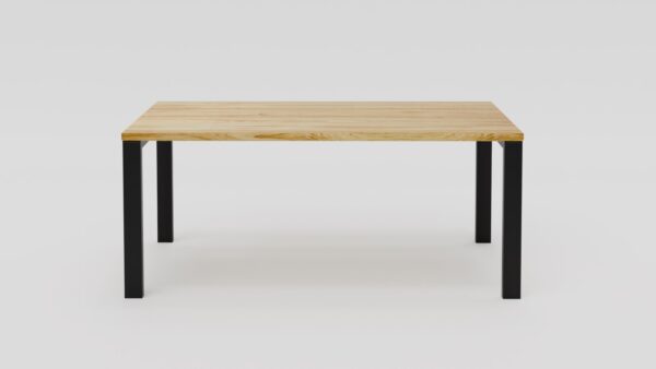 Stół z blatem z litego drewna dębowego zlicowane ze stalowymi nogami | Stół 1D - obrazek 5