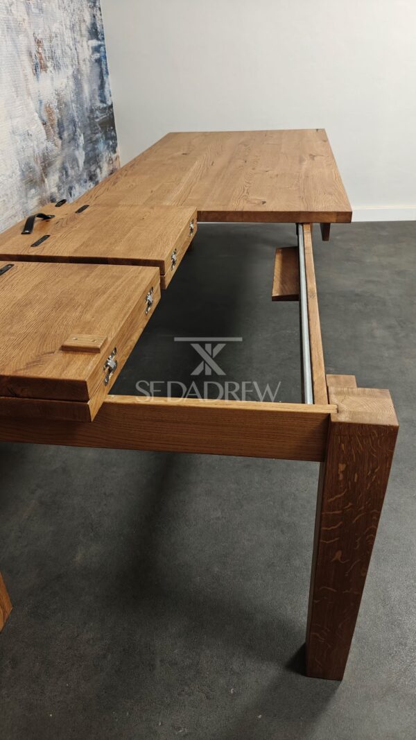 Klasyczny stół rozsuwany z drewna dębowego | Stół 21 - obrazek 10