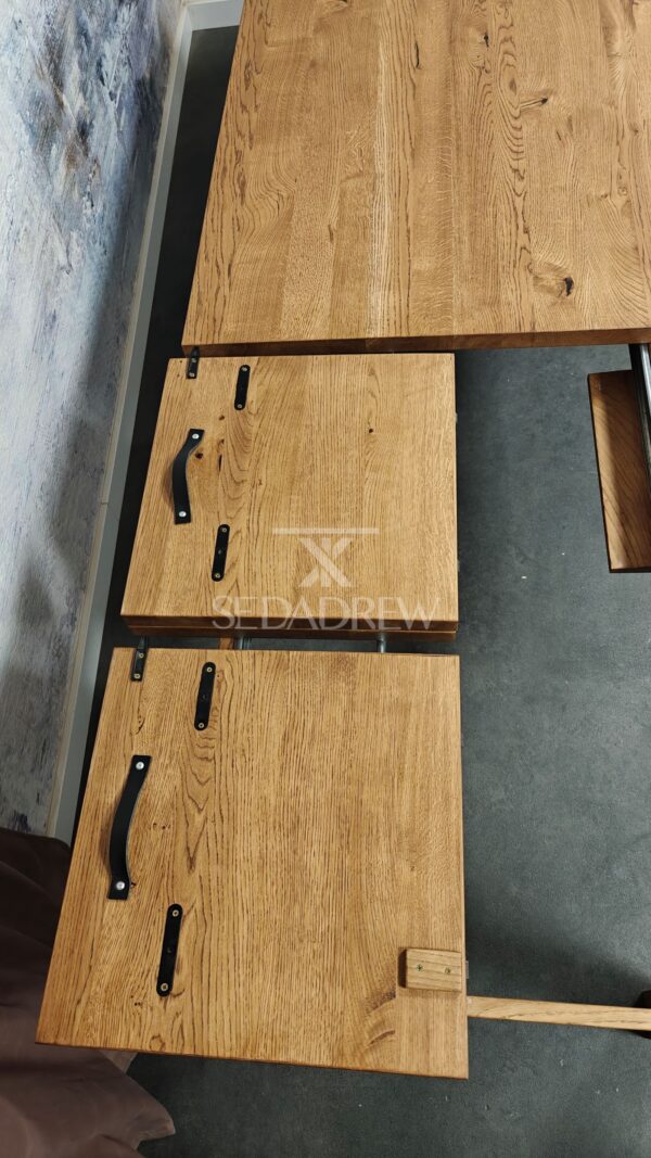 Klasyczny stół rozsuwany z drewna dębowego | Stół 21 - obrazek 8