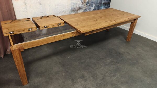 Klasyczny stół rozsuwany z drewna dębowego | Stół 21 - obrazek 12