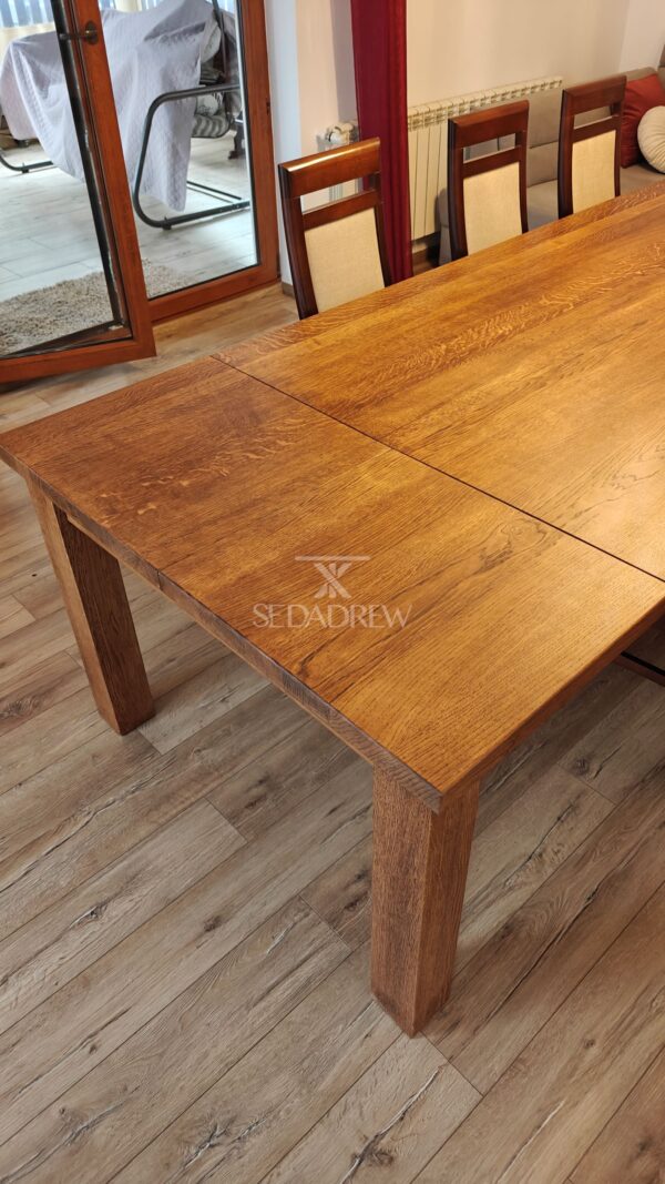 Klasyczny stół rozsuwany z drewna dębowego | Stół 21 - obrazek 14